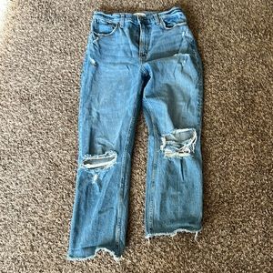 Abercrombie & Fitch the ankle straight ultra high rise